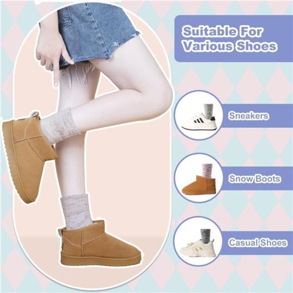 New 5 Pairs Fuzzy Soft Cozy Comfortable Socks for Women, Casual Sleep Comfy Sock - Picture 5 of 6